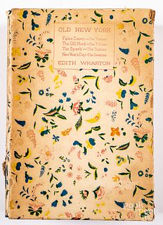 Old New York, Edith Wharton, 1924, four volumes