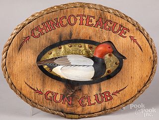 Chincoteague Gun Club duck decoy plaque