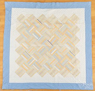 Fence rail quilt, early 20th c.