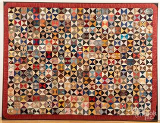 Framed block quilt, late 19th c.