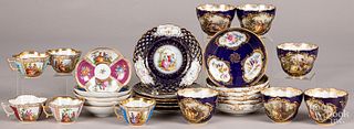 Dresden and Meissen cups and saucers
