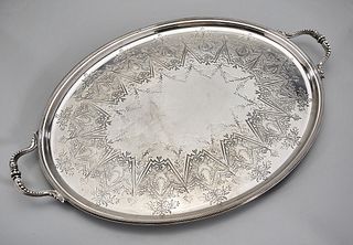 Two Silver Plate Serving Trays