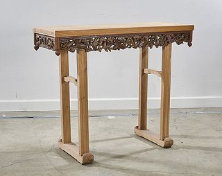 Chinese Teak Wood Altar Table