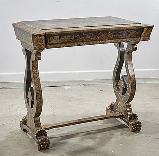 Chinese European-Style Hinged-Lid Games Table