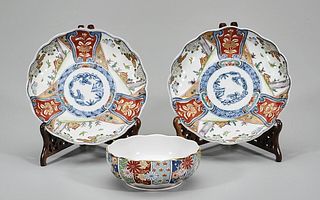 Group of Three Japanese Porcelain Dishes