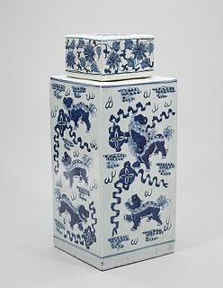 Chinese Blue and White Porcelain Covered Container