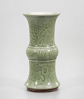 Chinese Ming-Style Porcelain Gu-Form Vase