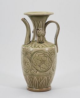 Chinese Green Glazed Porcelain Ewer