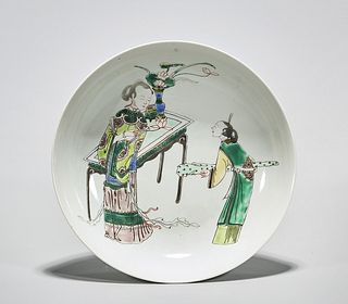 Chinese Famille Verte Porcelain Dish