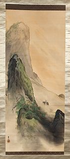 Group of Three Japanese Painted Scrolls