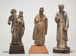 Group of Three Antique Philippine Santos Figures