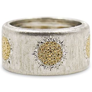Buccellati 18k gold and Sterling Ring