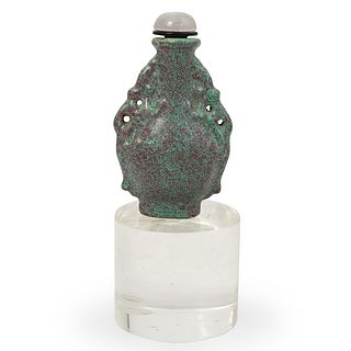 19th Cent. Chinese Robin's Egg Glaze Snuff Bottle