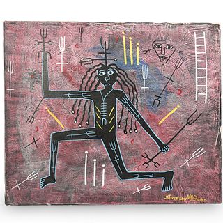 Stivenson Magloire (Haitian 1963-1994) Oil On Canvas