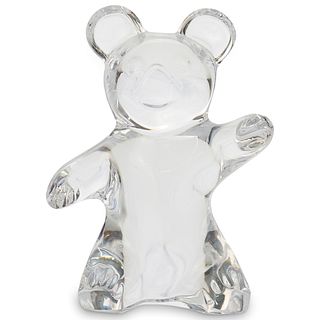 Daum Crystal Teddy Bear Figurine