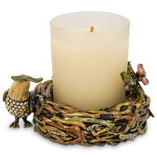 Jay Strongwater English Garden Candle Holder