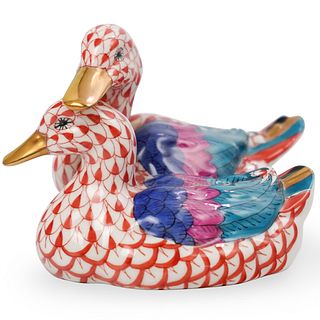 Herend Porcelain Fishnet Ducks