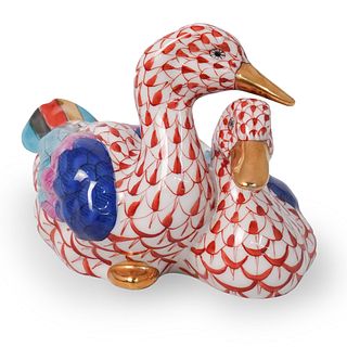 Herend Porcelain "Double Ducks" Figurines