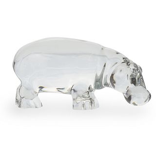 Baccarat Crystal Hippo Figurine