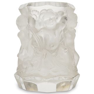 Lalique Style Frosted Glass Vase