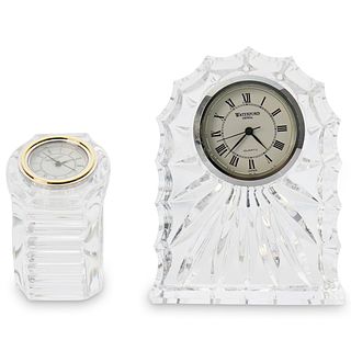 (2 Pc) Waterford Crystal Desk Clocks
