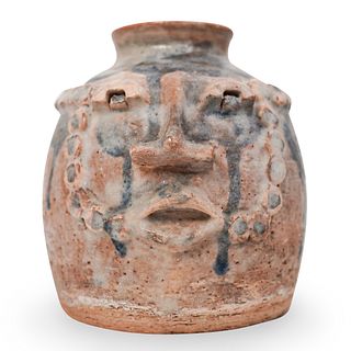 Mid-Century Figural Stoneware Vase