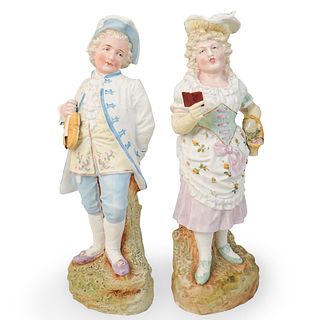 (2 Pc) German Porcelain Figures