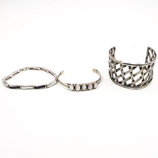 (3 Pc) Sterling Bracelet Collection