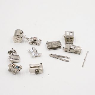 (11Pc) Sterling Silver Charms