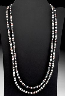 Sumerian Steatite / Faience Bead Double Strand Necklace