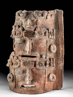 Maya Pottery Cache Vessel Fragment w/ 3 Faces