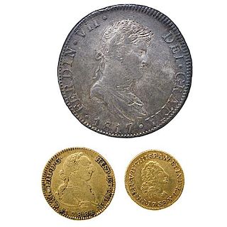 COINS OF MEXICO AND SPAIN
