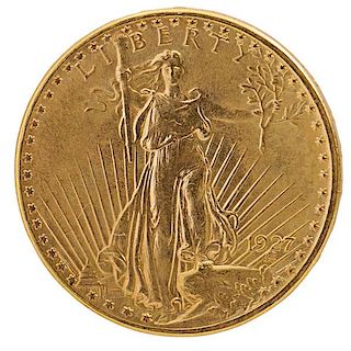 U.S. 1927 ST. GAUDENS $20.00 GOLD COIN