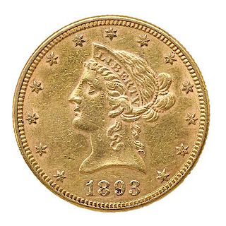 1893 U.S. LIBERTY $10.00 GOLD COIN