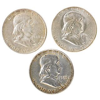 U.S. FRANKLIN SILVER 50C COINS