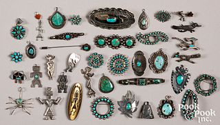 Large group of Native American Indian jewelry