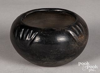 Santa Clara Pueblo Indian blackware seed pot