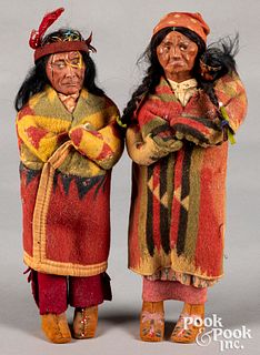 Two Skookum Indian dolls