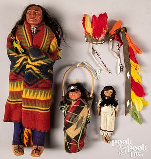 Large Skookum Indian chief doll