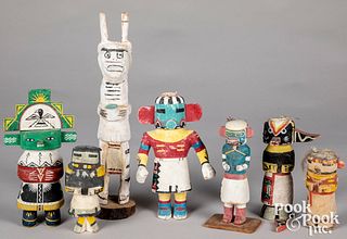Group of Hopi Indian Kachina figures