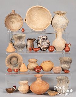 Various terra cotta miniature vessels