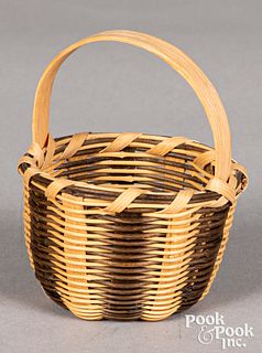 Cherokee Indian miniature woven basket