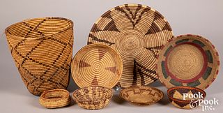 Collection of various tribal baskets