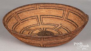 Large Apache Indian coiled basket, ca. 1900