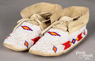 Sioux Indian beaded moccasins