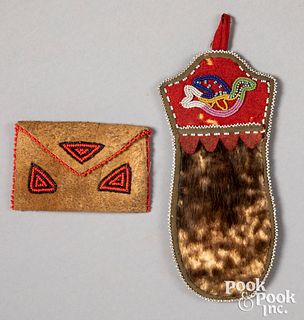 Two pieces of Native American Indian beadwork