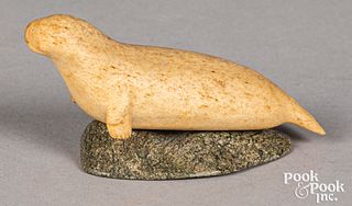 Marc Tungilik (1913-1986), carved bone seal