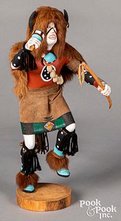 A. L. Sahmie Hopi Indian carved Buffalo Kachina