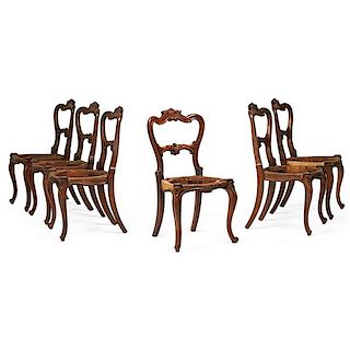 SET OF VICTORIAN ROSEWOOD SIDE CHAIRS