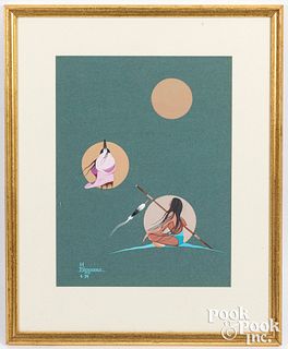 Mars Biggoose (1952-2000), gouache on paper